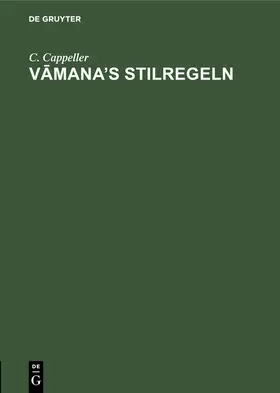 Cappeller |  Vamana’s Stilregeln | eBook | Sack Fachmedien