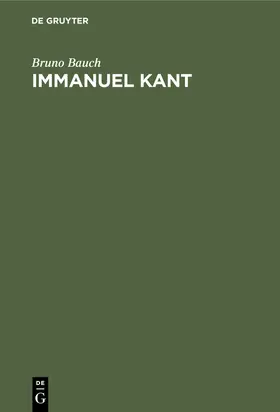 Bauch |  Immanuel Kant | eBook | Sack Fachmedien