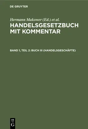 Loewe / Makower | Buch III (Handelsgeschäfte) | Buch | 978-3-11-239355-0 | www.sack.de