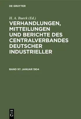 Bueck |  Januar 1904 | eBook | Sack Fachmedien