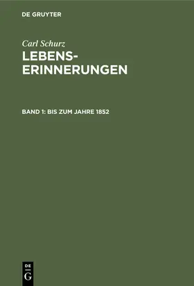 Schurz |  Bis zum Jahre 1852 | eBook | Sack Fachmedien