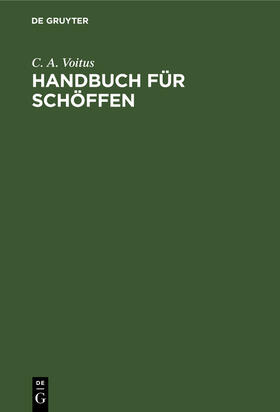 Voitus | Handbuch für Schöffen | Buch | 978-3-11-239497-7 | sack.de