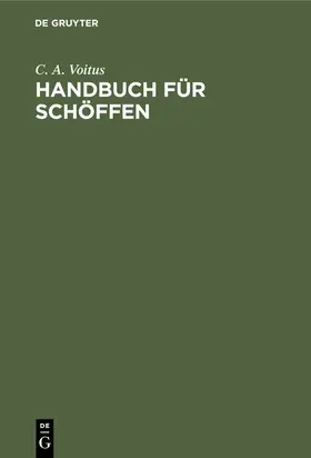 Voitus |  Handbuch für Schöffen | eBook | Sack Fachmedien