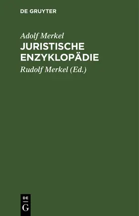 Merkel |  Juristische Enzyklopädie | Buch |  Sack Fachmedien