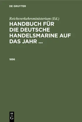 Reichsverkehrsministerium | 1896 | Buch | 978-3-11-240687-8 | www.sack.de