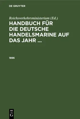 Reichsverkehrsministerium |  1896 | eBook | Sack Fachmedien
