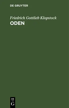 Klopstock | Oden | E-Book | sack.de