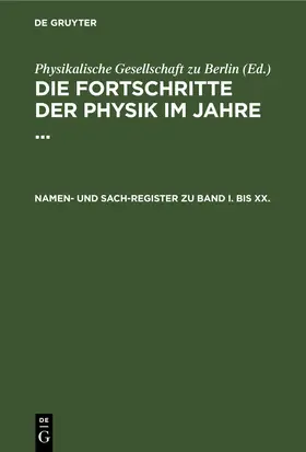 Barentin |  Namen- und Sach-Register zu Band I. bis XX. | eBook | Sack Fachmedien