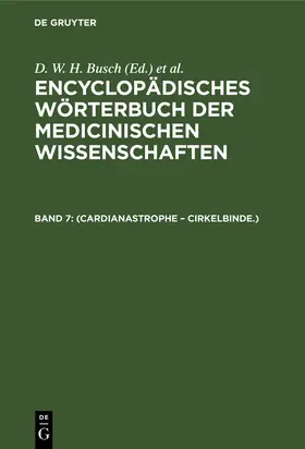 Busch / Rudolphi / Gräfe |  (Cardianastrophe - Cirkelbinde.) | Buch |  Sack Fachmedien