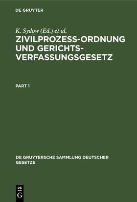 Sydow / Busch / Kranz |  Zivilprozeßordnung und Gerichtsverfassungsgesetz | eBook | Sack Fachmedien