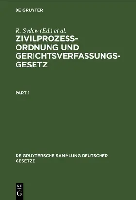 Busch / Sydow / Krantz |  Zivilprozeßordnung und Gerichtsverfassungsgesetz | Buch |  Sack Fachmedien