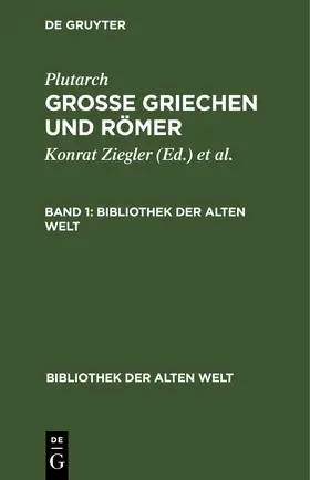  Plutarch: Grosse Griechen und Römer. Band 1 | eBook | Sack Fachmedien
