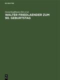 Kauffmann / Sauerländer |  Walter Friedlaender zum 90. Geburtstag | eBook | Sack Fachmedien