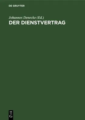 Der Dienstvertrag | E-Book | www.sack.de