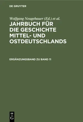 Neugebauer / Schaper / Neitmann |  Ergänzungsband zu Band 11 | Buch |  Sack Fachmedien