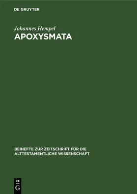 Hempel | Apoxysmata | E-Book | www.sack.de
