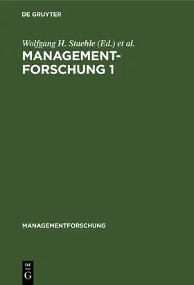 Sydow / Staehle |  Managementforschung 1 | Buch |  Sack Fachmedien