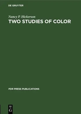 Hickerson | Two Studies of Color | E-Book | www.sack.de