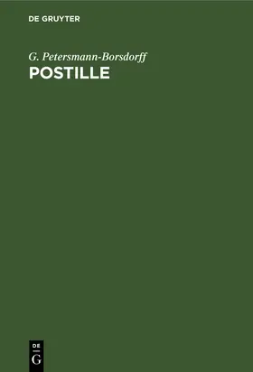 Petersmann-Borsdorff |  Postille | Buch |  Sack Fachmedien