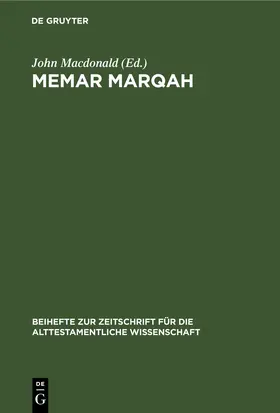 Macdonald |  Memar Marqah | eBook | Sack Fachmedien