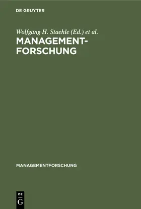 Sydow / Staehle |  Managementforschung | Buch |  Sack Fachmedien