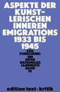 Krohn |  Aspekte der künstlerischen inneren Emigration 1933¿1945 | Buch |  Sack Fachmedien