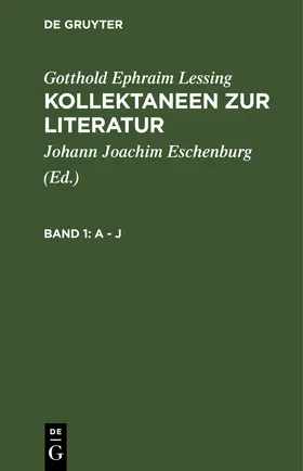Eschenburg / Lessing | A - J | E-Book | sack.de