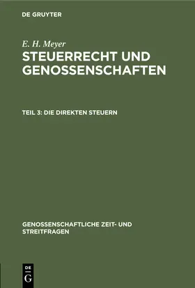 Meyer |  Die direkten Steuern | Buch |  Sack Fachmedien