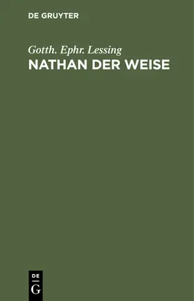 Lessing |  Nathan der Weise | Buch |  Sack Fachmedien