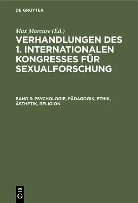 Marcuse | Psychologie, Pädagogik, Ethik, Ästhetik, Religion | Buch | 978-3-11-243381-2 | sack.de