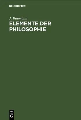 Baumann | Elemente der Philosophie | E-Book | www.sack.de