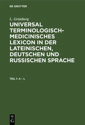 Grünberg |  A - L | Buch |  Sack Fachmedien