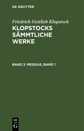 Klopstock / [unknown] | Messias, Band 1 | E-Book | www.sack.de