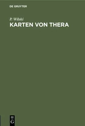 Wilski |  Karten von Thera | Buch |  Sack Fachmedien