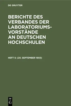 Degruyter |  (20. September 1903) | Buch |  Sack Fachmedien
