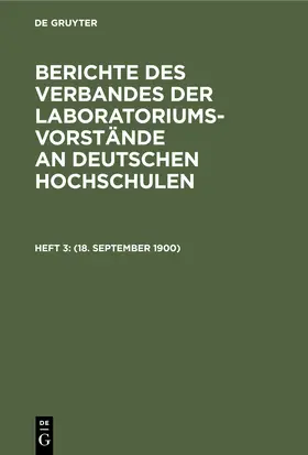 Degruyter |  (18. September 1900) | Buch |  Sack Fachmedien