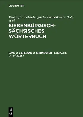 Schullerus / Hofstädter |  (einmischen - Eystach). (F - Fätzes) | eBook | Sack Fachmedien