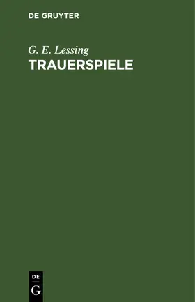 Lessing |  Trauerspiele | Buch |  Sack Fachmedien