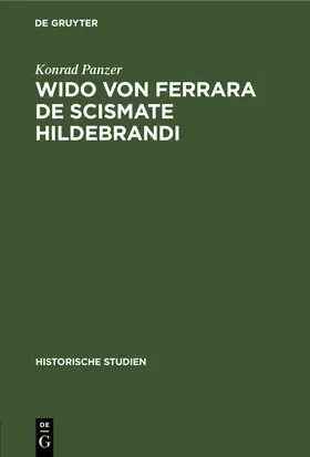 Panzer | Wido von Ferrara De Scismate Hildebrandi | E-Book | www.sack.de