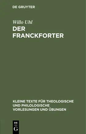 Uhl | Der Franckforter | Buch | 978-3-11-245015-4 | www.sack.de