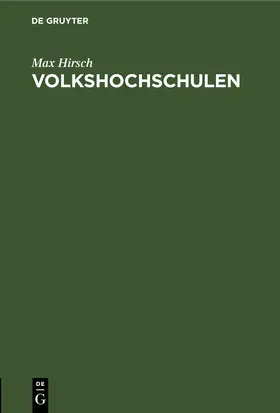 Hirsch | Volkshochschulen | E-Book | www.sack.de