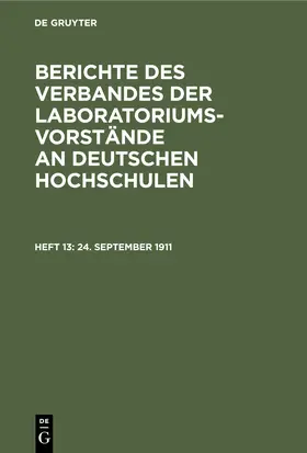 Degruyter |  24. September 1911 | Buch |  Sack Fachmedien