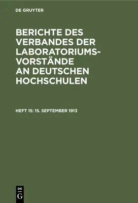 Degruyter |  15. September 1913 | Buch |  Sack Fachmedien