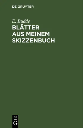 Budde |  Blätter aus meinem Skizzenbuch | eBook | Sack Fachmedien