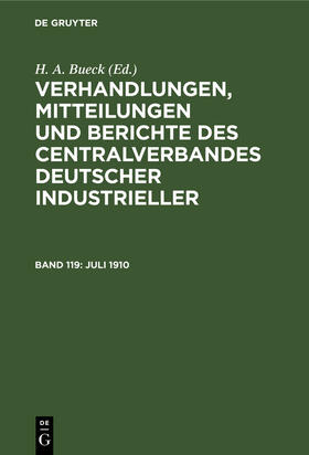 Bueck | Juli 1910 | Buch | 978-3-11-246775-6 | sack.de