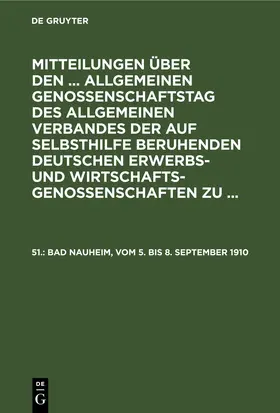  Bad Nauheim, vom 5. bis 8. September 1910 | eBook | Sack Fachmedien