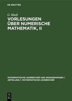 Maeß | Vorlesungen über numerische Mathematik, II | E-Book | www.sack.de