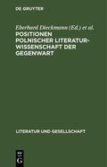 Janion / Dieckmann |  Positionen polnischer Literaturwissenschaft der Gegenwart | Buch |  Sack Fachmedien