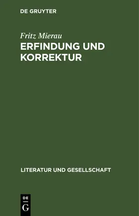 Mierau | Erfindung und Korrektur | E-Book | www.sack.de