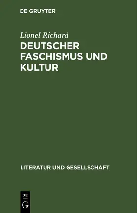 Richard |  Deutscher Faschismus und Kultur | eBook | Sack Fachmedien
